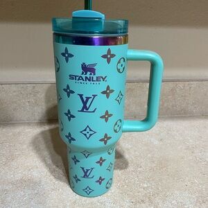 Stanley Aqua Mug with Floral Accents